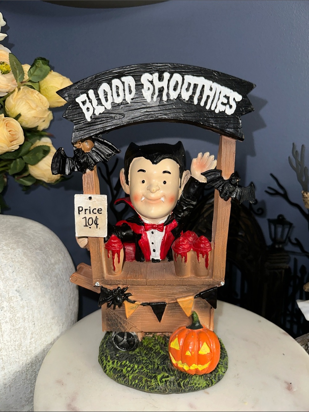 Halloween Vampire Blood Shoothies  Cart Stand- Red and Black